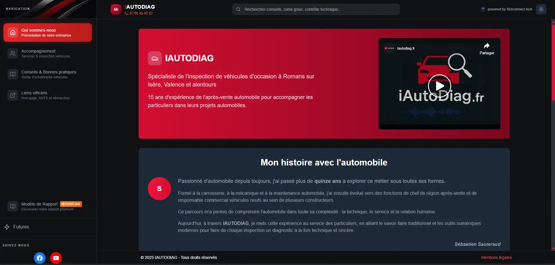 iAutoDiag - Plateforme de suivi d'entretien automobile