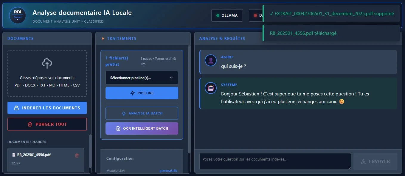 Traitement documentaire automatisé